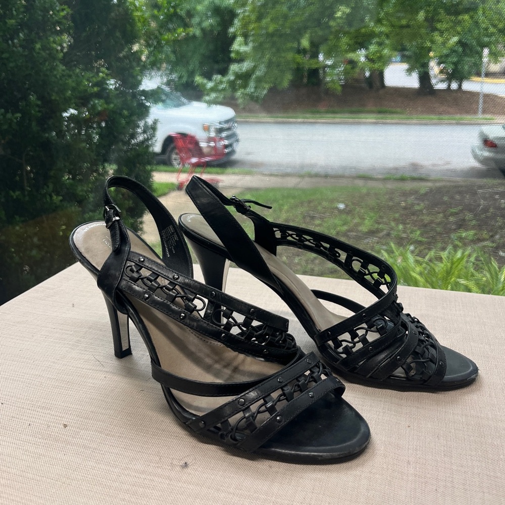 Kenneth Cole New York Black Heels Strappy Design